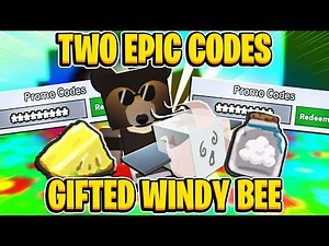 TWO EPIC CODES And GIFTED WINDY BEE In Roblox Bee Swarm Simulator