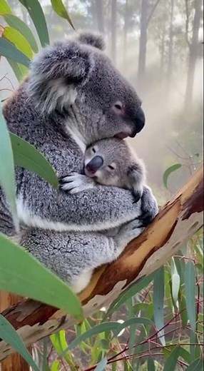 The Cutest Mother & Baby Koala Hug You’ll See Today! 🌿✨