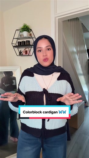 How cute is this cardigan 🦋🦋🦋 #colorblockcardigan #loosecardigan #TiktokMadeMeBuyIt #BlackFriday #everydayoutfits