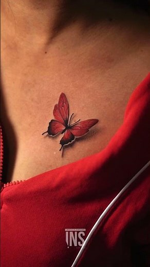 3D BUTTERFLY TATTOO #instyletattoostudio #tattoo #butterflytattoos
