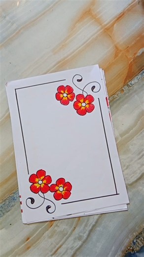 6 red borderdesigns for project #assignment #projectwork #frontpage #borderdesigns #shortsfeed