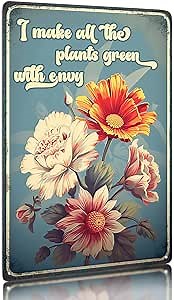 Tin Sign Style Aluminum Metal Sign - Humorous Floral Garden Decor for Outdoor & Home Durable & Lightweight - Ideal for Garden, Patio, Home Décor - 12x8 Inch (Yard 2)