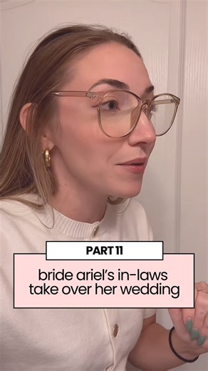 Christa Innis on Instagram: "Part 11 Bride Ariel’s In-laws take over her wedding. Based on a true story sent to me. #bride #bridetok #weddingtok #wedding #funnyskits"