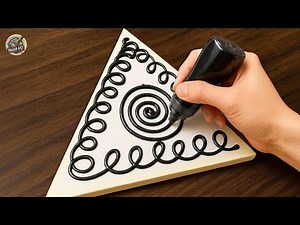 Easy Acrylic Painting | Watch This Triangle Сanvas Turn Into A Dreamy Night Scene! | Easy Tutorial