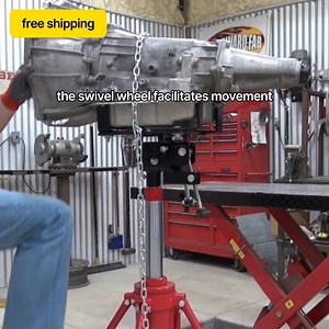 VEVOR Transmission Jack,1/2Ton/1100lbs Capacity Hydraulic Telescopic Transmission Jack, 2-Stage Floor Jack Stand with Foot Pedal, 360° Swivel Wheel, Garage/Shop Lift Hoist, Red | VEVOR Home Improvement