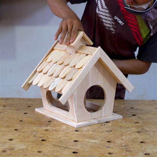 Turn solid wood into most amazing wooden bird feeder | Woodworking Tools TV
