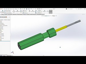 How to create this 3D model of Screw 🪛 Driver in solidworks #3D screwdriver #3ddesign #cad #3dcad