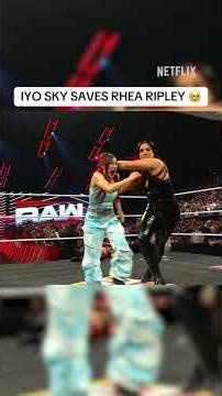 So much for keeping their distance 🥹 IYO SKY comes to Rhea Ripley’s rescue on #RAWonNetflix