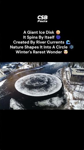 The Giant Ice Disk That Spins by Itself 😳🧊