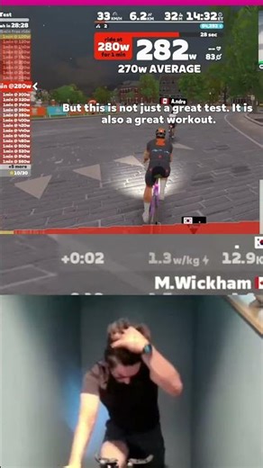 Zwift Ramp Test: Watch This Cyclist Push Through the Pain! #shorts