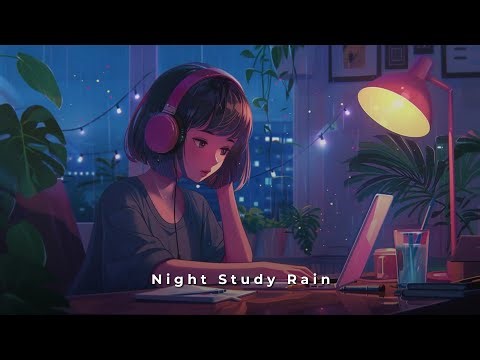 Night Study Music with Rain 🌧️ | Calm Focus Sounds for Deep Study (45 Minutes)