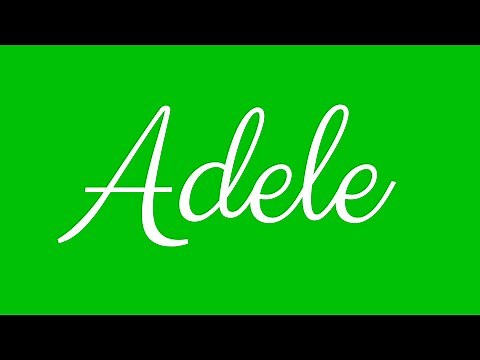 Learn how to Sign the Name Adele Stylishly in Cursive Writing