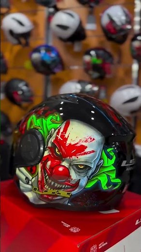 Fits this Halloween LS2 Joker Half Face Helmet!🔥 #ls2 #ls3helmet
