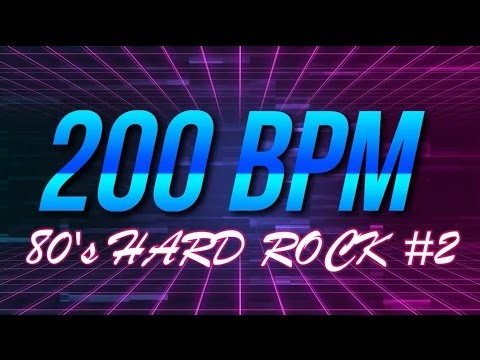 200 BPM - 80's Hard Rock #2 - 4/4 Drum Track - Metronome - Drum Beat