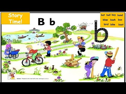Jolly Phonics Letter Bb Story with Sound & Vocabulary