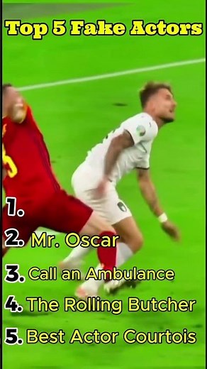 Top 5 Funniest Fake Injuries in Football 😂 | Players Who Deserve an Oscar 🏆 #shorts #viral #