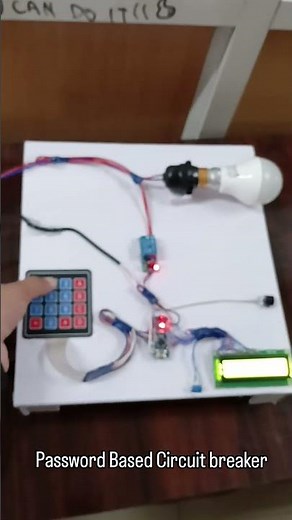 Password Based Circuit breaker🔑👆 #jagstech #password #circuitbreaker #electronics #projects #arduino