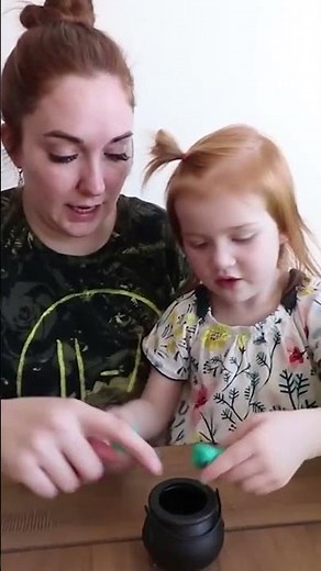 Baby Adley's Sticky Surprise!! the leprechaun won't be able to escape from her playdoh & pot of gold