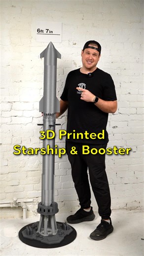 Titan3D | Massive 3D Models on Instagram: "Over 3 days of printing… to build something that stops people in their tracks 🚀 Printed in pieces. Assembled into a 6+ foot rocket. Even the launch pad is fully printed and packed with detail. This is proof you don’t need a giant printer to make something massive. #Titan3D"