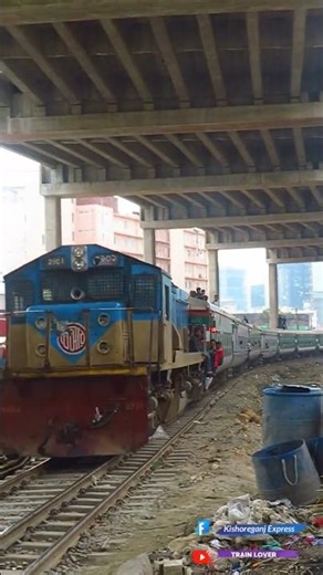 Meter Gauge Train Passing MogBazar Railgate | Under the Flyover Dhaka