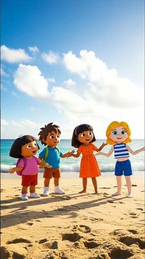 Dora and Diego Alicia daisy go to beach