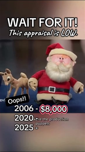 Jeremy Padawer on Instagram: "The original Rudolph and Santa puppets from the 1964 stop-motion Rudolph the Red-Nosed Reindeer were appraised in 2006 with a value of about $8,000–$10,000 at that time. ￼The episode aired on PBS in 2006. ￼The items were sold for approximately that amount to an interested party. The original Rudolph and Santa puppets were later sold at auction on November 13, 2020 at a Profiles in History auction in Los Angeles. ￼They “vastly exceeded” their estimate and fetched $36