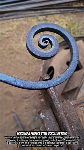 Forging a Perfect Steel Scroll by Hand #diyprojects #engineering