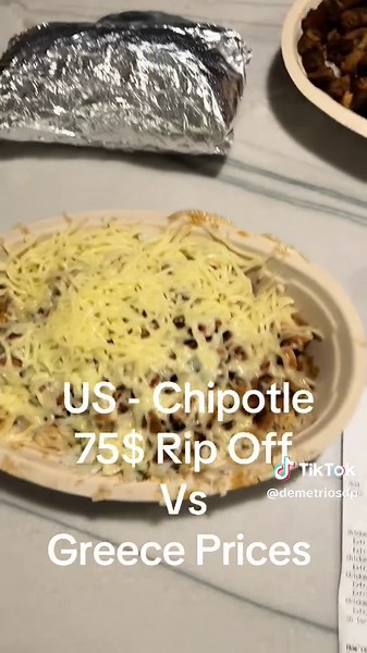 Chipotle Price Comparison: US vs Greece