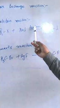 Halogen Exchange Reaction | Organic chemistry #halogenexchange #finkelstein #swartsreaction #shorts