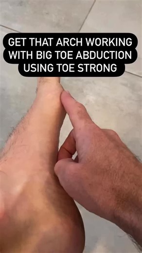 Fasciitis Fighter™️ on Instagram: "Work that arch and improve big toe function with this big toe abduction exercise using our TOE STRONG ankle, foot and toe resistance bands."