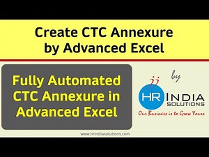Advanced Excel for designing CTC Annexure !!!
