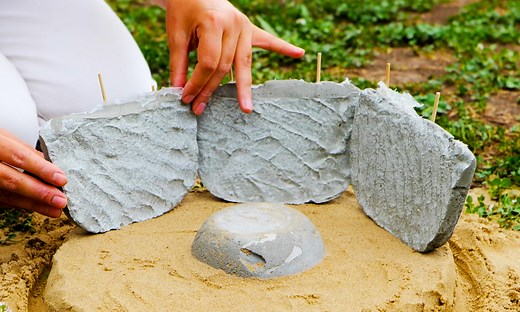 DIY: how to make a mini concrete pond for your garden ⛲️ | Wood Mood