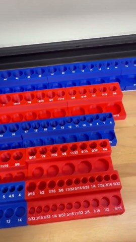 Quinn Master Socket Set Organizer - Harbor Freight - 1/4", 3/8", & 1/2" SAE   Metric Sockets | 3D Printed Trays - Etsy