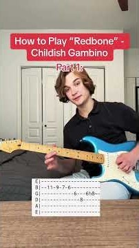 How to Play “Redbone” - Childish Gambino 🎸 #guitartok #beginnerguitar #electricguitarcover