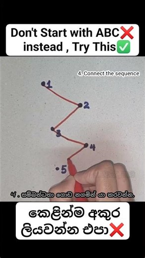 Dont start with ABC ❌ කෙළින්ම අකුරු ලියවන්න එපා..