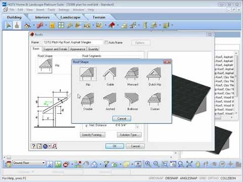 HGTV Home Design Software - Adding And Editing Roofs