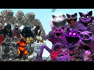 MECHA GODZILLA, GODZILLA EARTH AND MODIFIED GODZILLA VS CATNAP POPPY PLAYTIME 4 (Garry's Mod)