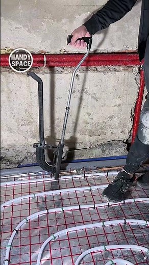Floor Heating Process! Underfloor Heating Tacker Gun in Action! #tools