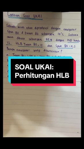 Perhitungan HLB Emulgator dalam Farmasi