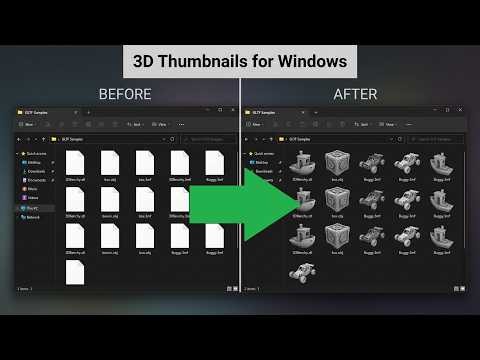 View GLB,3MF,STL,OBJ thumbnails in Windows File Explorer
