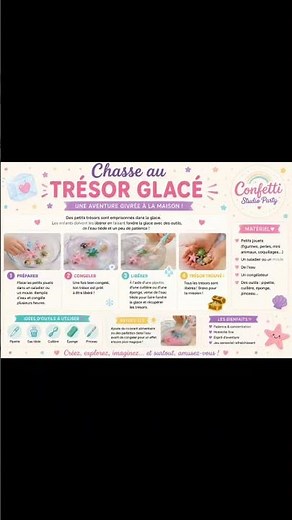 Activité d'été facile ☀️ Chasse au trésor glacée 🧊 | DIY enfant