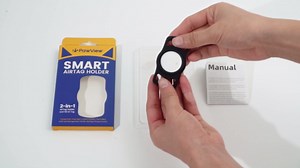 Smart Pet Tracker for Collar - Dog Trackers Location for Pet with Holder, No Monthly Fee, Real-Time Tracking, iOS Only, Emergency Contact, Long-Lasting, Anti-Lost Tracker for Cats, Bag Straps