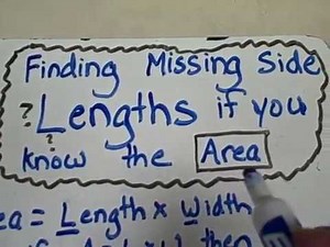Finding Area or Missing Lengths of a Rectangle