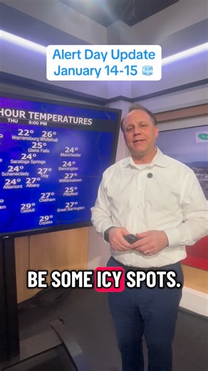 WNYT NewsChannel 13 on Instagram: "The Chief @paul_caiano_weather is here with an update on the upcoming Alert Day, starting this evening and going into tomorrow. Colder air could create some icy spots on the roads, with potential for some achool delays. More to come Live at 4, 5, and 6 and on the First Warning app ➡️ wnyt.com/live"
