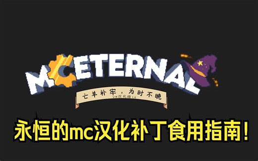 【VM汉化组】永恒的mc汉化补丁食用指南！