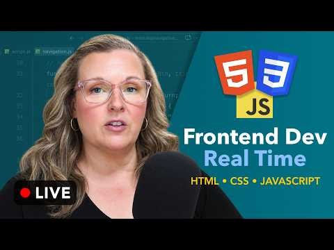 LIVE | JavaScript Practice + Responsive HTML and CSS | Project Part 10