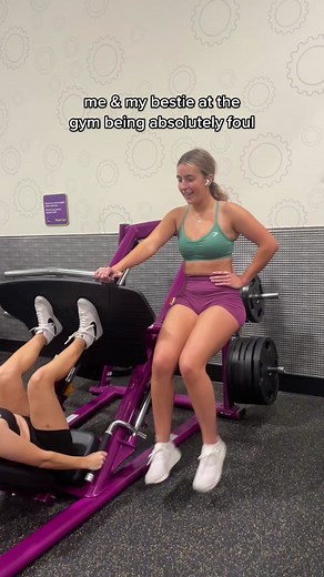 Gym Workout Fun: Bestie Leg Press Session