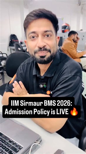 Supergrads IPM by Toprankers on Instagram: "IIM Sirmaur BMS 2026 Admission Policy is officially out! 🚨 If you’re aiming for IIM Sirmaur’s BMS programme, this update is a BIG deal. In this video, we break down the latest admission policy so you know exactly what to expect — eligibility criteria, selection process, weightage, and what matters most for your final seat. Whether you’re a Class 12 student or planning your UG management journey, staying updated is non-negotiable. https://www.iimsirmau