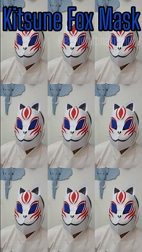 DIY japanese kitsune fox mask 🦊 | animal craft idea #shorts