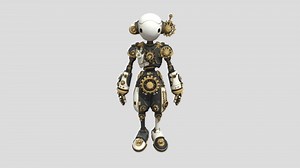Clockwork Sentinel White - Download Free 3D model by MAROUANE (@MAROUANE03)